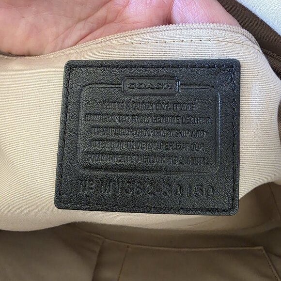 Coach Bleecker Riley 30150 Colorblock Leather Satchel Tote Bag Tan Black White - Picture 5 of 16